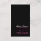 はっきりしたなメーキャップアーティストの名刺 名刺 (裏面)