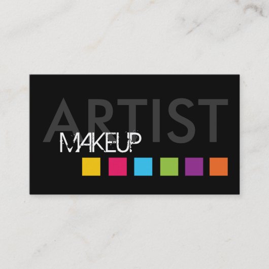 はっきりしたなメーキャップアーティストの名刺 名刺 (正面)