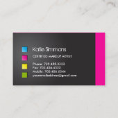 はっきりしたなメーキャップアーティストの名刺 名刺 (裏面)