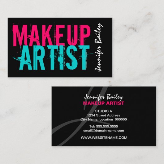 はっきりしたなメーキャップアーティスト 名刺 (正面/裏面)