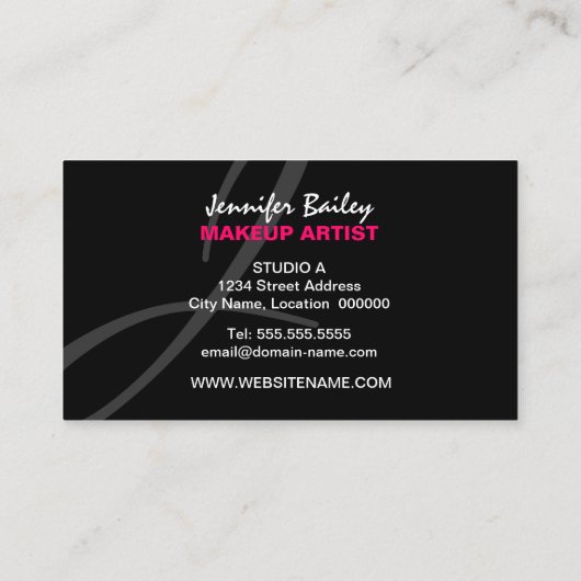はっきりしたなメーキャップアーティスト 名刺 (裏面)