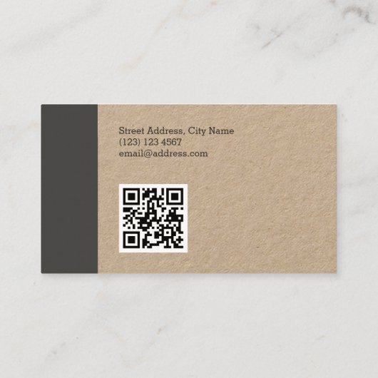 はっきりしたなモダンなスタイルは際立っています 名刺 (裏面)