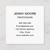 はっきりしたなモノグラムの最小主義のモダンなピンクの名刺 スクエア名刺 (裏面)