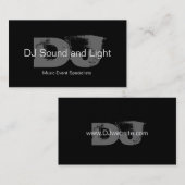 はっきりしたなモノグラムカスタマイズ可能なDJの名刺 名刺 (正面/裏面)