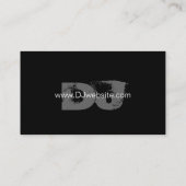 はっきりしたなモノグラムカスタマイズ可能なDJの名刺 名刺 (裏面)