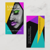 はっきりしたなレトロのメーキャップアーティストの名刺 名刺 (正面/裏面)