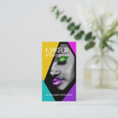 はっきりしたなレトロのメーキャップアーティストの名刺 名刺 (スタンド正面)