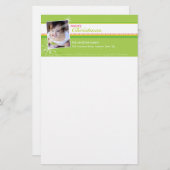 はっきりしたな写真のクリスマスのNOTEPAPER:: brightlyflaked 2 便箋 (正面/裏面)