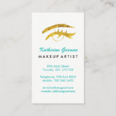 はっきりしたな化粧および鞭の芸術家の名刺 名刺 (裏面)
