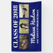 はっきりしたな卒業生の濃紺のお祝い3の写真 横断幕 (縦)