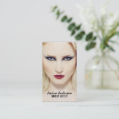 はっきりしたな声明のメーキャップアーティスト 名刺 (スタンド正面)