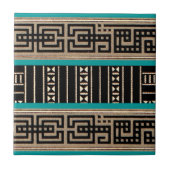 はっきりしたな幾何学的な種族パターン写実的なヴィンテージ タイル (正面)