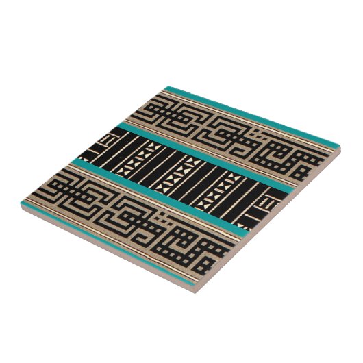 はっきりしたな幾何学的な種族パターン写実的なヴィンテージ タイル (側面)