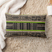 はっきりしたな幾何学的な種族パターン写実的なヴィンテージ ランバークッション (ブランケット)