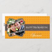 はっきりしたな感謝祭のフォトカード:: decorativeband 7 シーズンカード (正面/裏面)