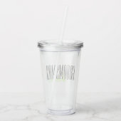 はっきりしたな手紙の"花婿の付添人"のカスタムな結婚披露宴 アクリルタンブラー (裏面)