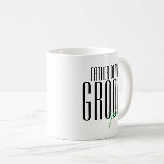 はっきりしたな手紙"新郎の父"の結婚披露宴 コーヒーマグカップ (正面右)