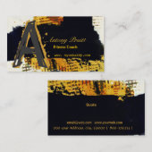 はっきりしたな打撃の水彩画の抽象芸術の情熱 名刺 (正面/裏面)