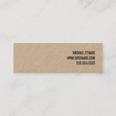 はっきりしたな文字のクラフト紙のハンドメイドのギフトのラベル スキニー名刺 (裏面)