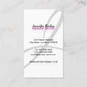 はっきりしたな文字のメーキャップアーティスト 名刺 (裏面)