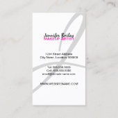 はっきりしたな文字のメーキャップアーティスト 名刺 (裏面)