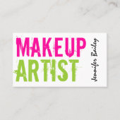 はっきりしたな文字のメーキャップアーティスト 名刺 (正面)