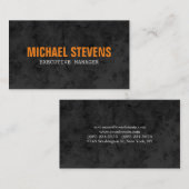 はっきりしたな文字の灰色のオレンジスタイリッシュでモダンな同世代の人 名刺 (正面/裏面)