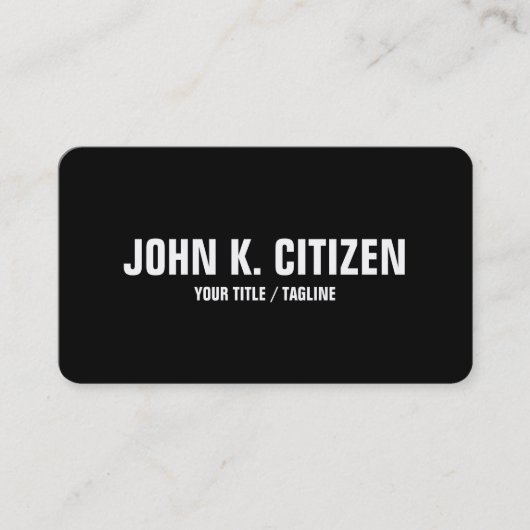 はっきりしたな文字は名刺-黒/白--を円形にしました 名刺 (正面)