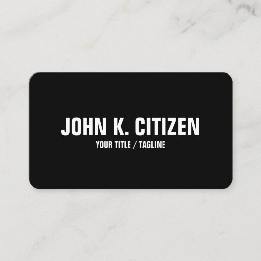 はっきりしたな文字は名刺-黒/白--を円形にしました 名刺 (正面)