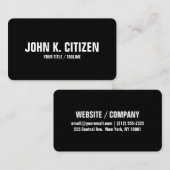 はっきりしたな文字は名刺-黒/白--を円形にしました 名刺 (正面/裏面)