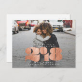 はっきりしたな新年(ばら色の金ゴールド) シーズンポストカード (正面/裏面)