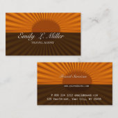 はっきりしたな日曜日の上昇の旅行代理店の休暇 名刺 (正面/裏面)