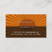 はっきりしたな日曜日の上昇の旅行代理店の休暇 名刺 (裏面)