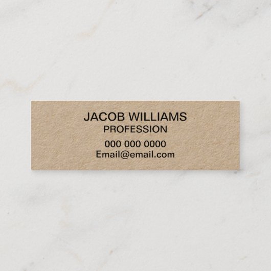 はっきりしたな最小主義のモダンな名刺 スキニー名刺 (裏面)