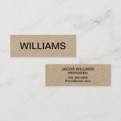 はっきりしたな最小主義のモダンな名刺 スキニー名刺 (正面/裏面)