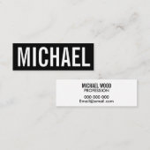 はっきりしたな最小主義の専門のモダンな名刺 スキニー名刺 (正面/裏面)