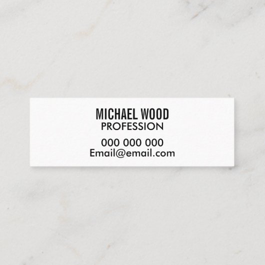 はっきりしたな最小主義の専門のモダンな名刺 スキニー名刺 (裏面)