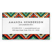 はっきりしたな民族の天然種族パターン マグネット名刺 (正面)