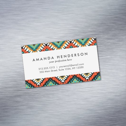 はっきりしたな民族の天然種族パターン マグネット名刺 (インサイチュ)