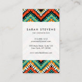 はっきりしたな民族の天然種族パターン 名刺 (裏面)