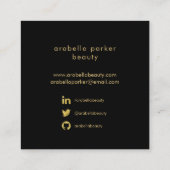 はっきりしたな水彩画のしぶきのカスタム スクエア名刺 (裏面)