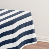 はっきりしたな濃紺および白のストライプなテーブルクロス テーブルクロス (インサイチュ)