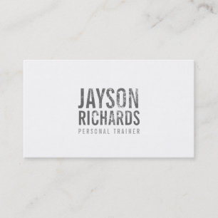 はっきりしたな灰色のグランジな押された文字の名刺 名刺