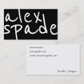 はっきりしたな白黒グラフィック・デザインの名刺 名刺 (正面/裏面)