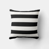 はっきりしたな白黒ストライプのデザイン クッション (裏面)