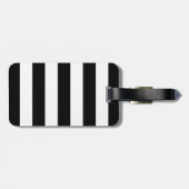 はっきりしたな白黒ストライプのデザイン ラゲッジタグ (裏面横)