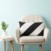 はっきりしたな白黒ストライプ-枕 ランバークッション (椅子)