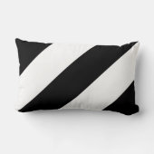 はっきりしたな白黒ストライプ-枕 ランバークッション (裏面)