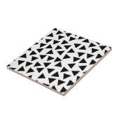 はっきりしたな白黒三角形のプリント タイル (側面)