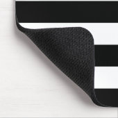 はっきりしたな白黒横は縞で飾ります マウスパッド (コーナー)